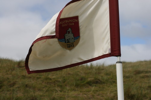 A perfect day for golf at Ballybunion, just enough wind to move the flags.