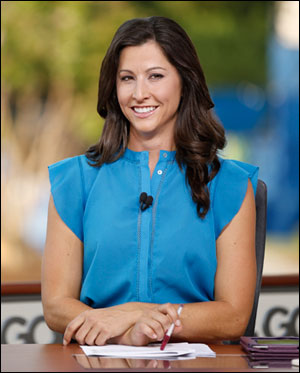 Paige has found a new career as a regular studio analyst on Golf Channel.  (Photos courtesy Golf Channel) 