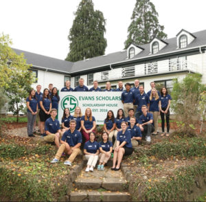 Evans Scholars live in the Evans Scholarship House at the University of Oregon.
