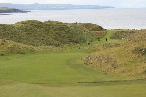 The view from the 18th green at Ballybunion, a par 4 called "Sahara."
