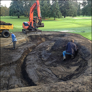 Most of the renovations of the club's bunkers required a complete overhaul.
