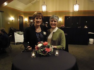 Jennifer Wyatt (Left) Poses With Friend And Golf Colleague Patty Jonas At The BC Golf House Hall of Fame Dinner