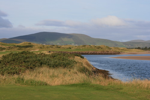 The third hole at Waterville Golf Links, along the River Inny Estuary.