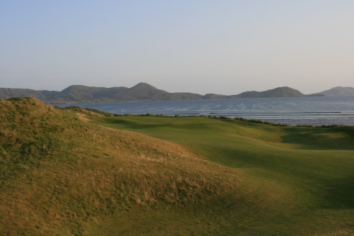 The 16th green at Waterville Golf Links, a hole known as Liam's Ace.